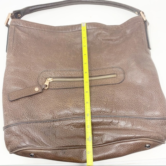 Longchamp | Cosmos Brown Pebbled Leather Hobo/Bucket Bag - Picture 14 of 16